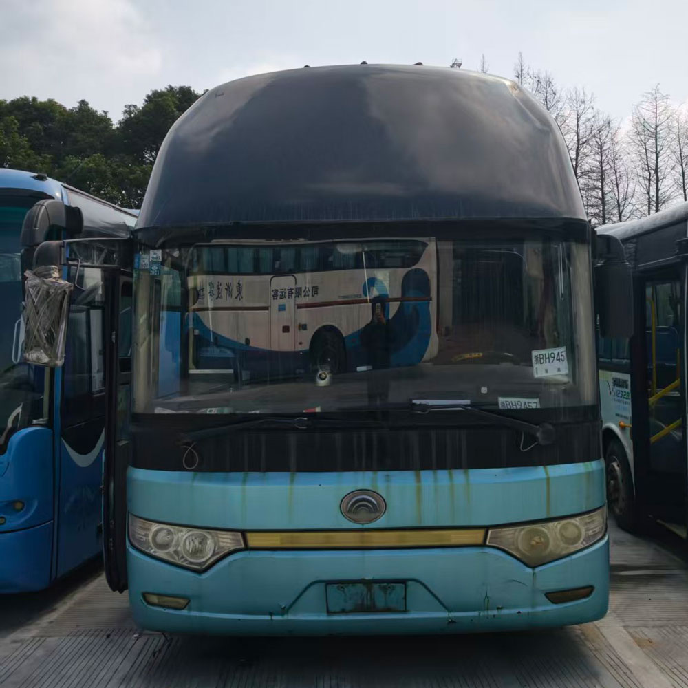 Yutong 53 Seats Diesel Used Blue Bus